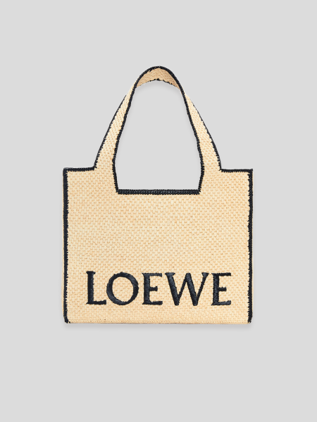 Large Loewe Font Tote - natural