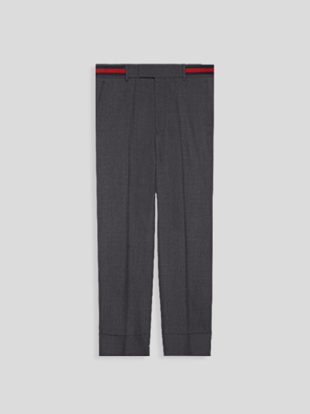 Wool Twill Trousers - dark grey