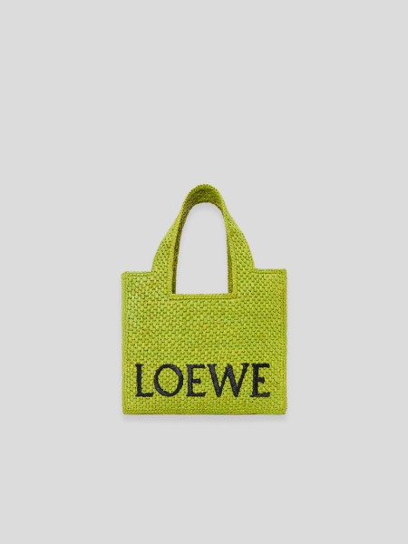 Paula‘s Ibiza Loewe Font Tote Small Bag - green
