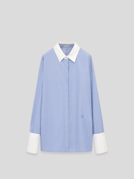 Stripe Deconstruced Shirt - blue white