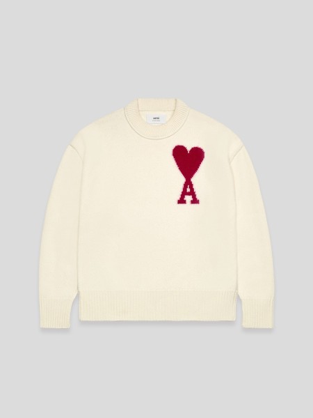 Red Ami De Coeur Sweater - off white