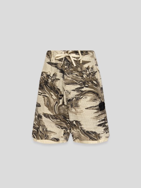 Printed Bermuda Shorts - beige