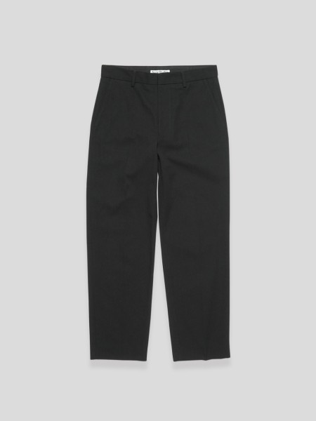 Twill Cotton Pants - black