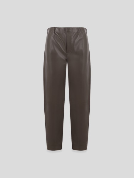 Leather Trousers - olive