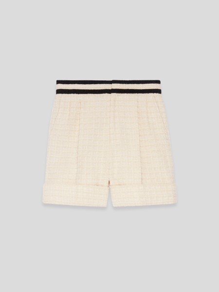 Tweed Shorts - multi white