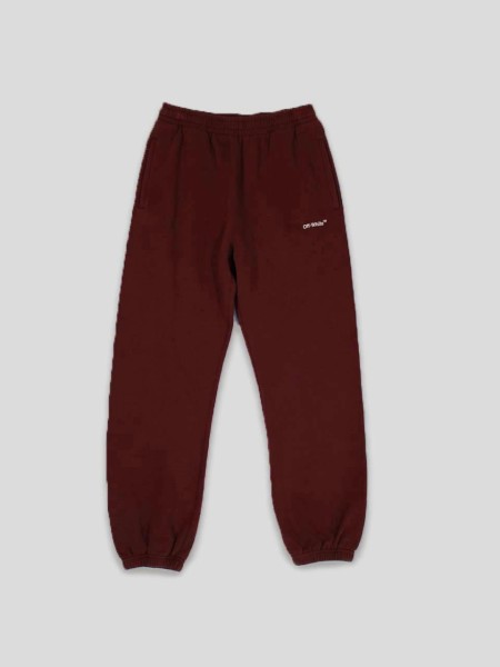 Diag Helvetica Sweatpants - red white