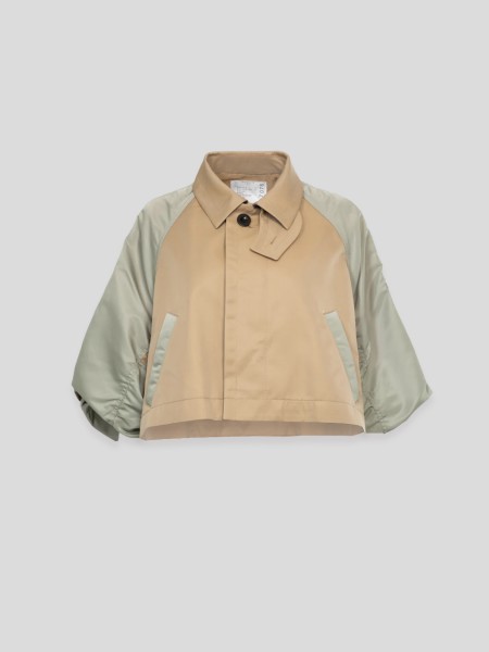 Cotton Gabardine x Nylon Twill jacket - beige