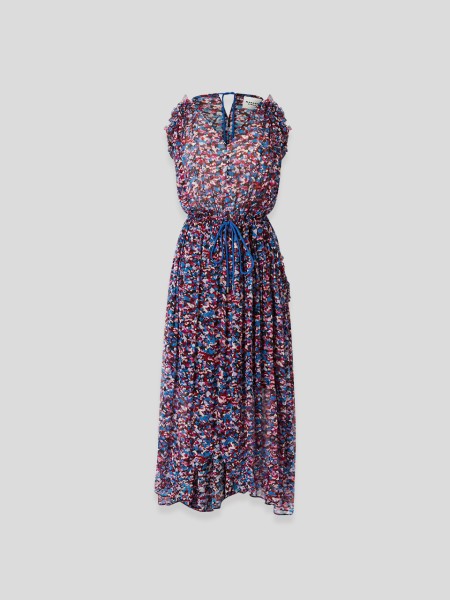 Fadelo Printed Dress - pink blue