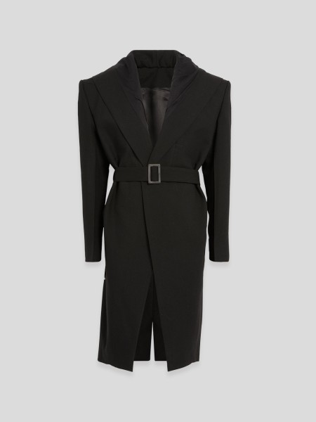 Hooded Lido Tatlin Coat - black