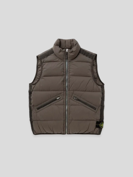 Quilted Gilet - brown