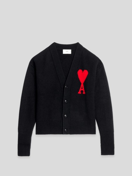 Cardigan - black red