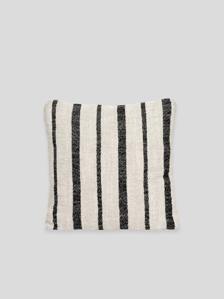 Cushion Square M Linduvet-Stripe - black beige