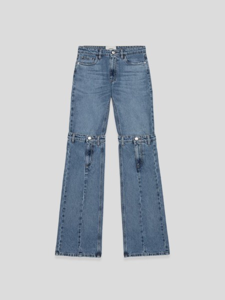 Open Knee Jeans - washed