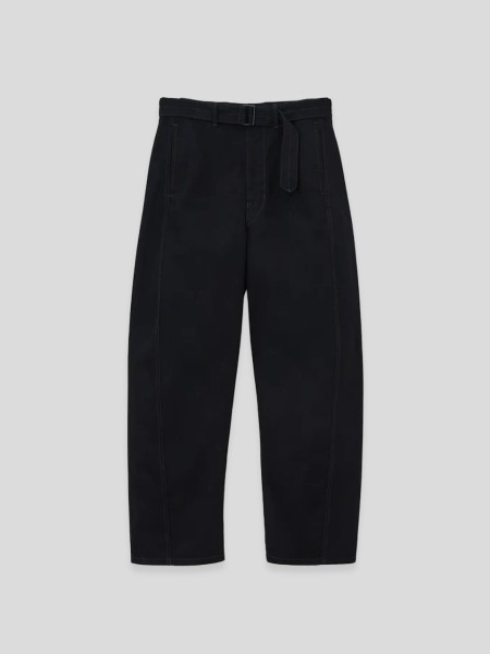 Twisted Belted Pants - black