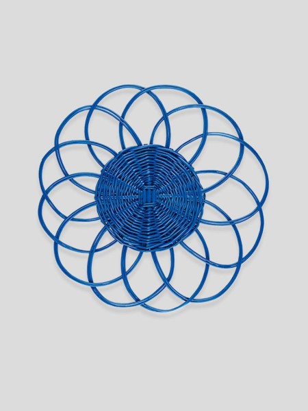 Blue Wicker Placemat - blue
