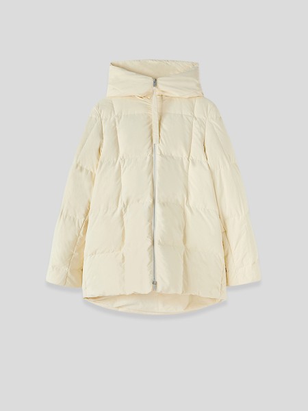 Quilted Down Jacket - natural