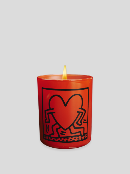 Keith Haring Candle Running Heart - -