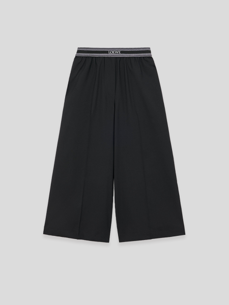 Cropped Trousers - black