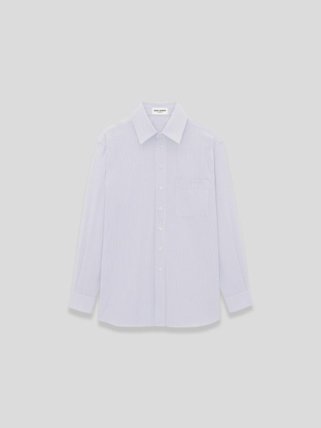 Shirt - white blue