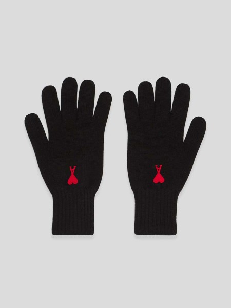 Ami De Coeur Gloves - black red
