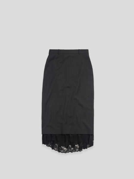 Lingerie Tailored Skirt - grey