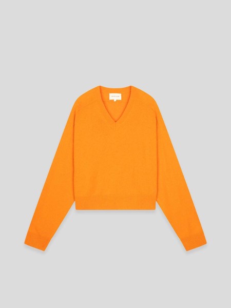 Emsalo V-neck Sweater - orange