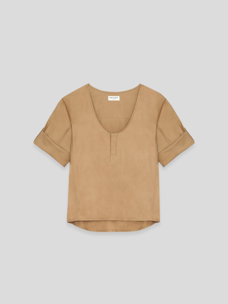 Henley Blouse - beige