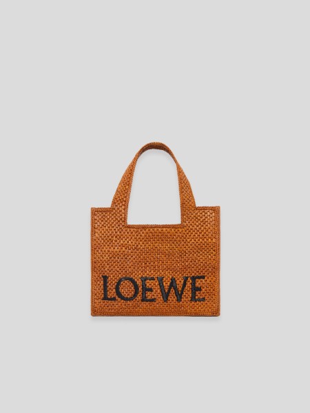 Paula‘s Ibiza Loewe Font Tote Small Bag - beige