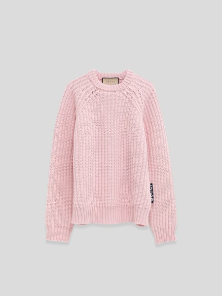 Wool Knit Sweater - light pink