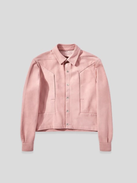 Alice Strobe Leather Jacket - pink