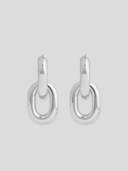 XL Link Double Earrings - silver