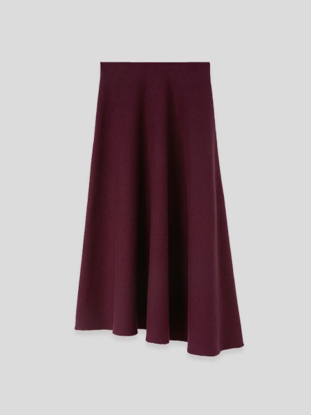 Asymmetrical Skirt - bordeaux