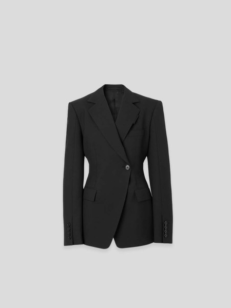 Wool Tailored Jacket - black