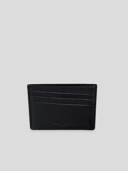 Leather Card Holder - black