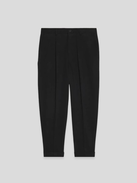 Carrot Fit Trousers - black