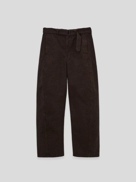 Twisted Belted Pants - brown