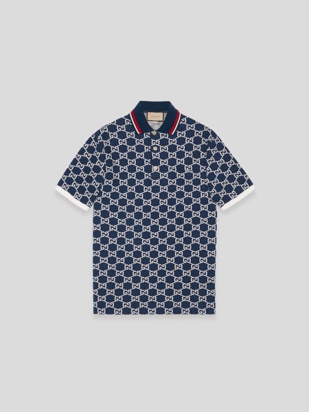 Polo Shirt - blue white