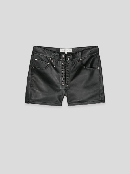 Laced Up Shorts - black