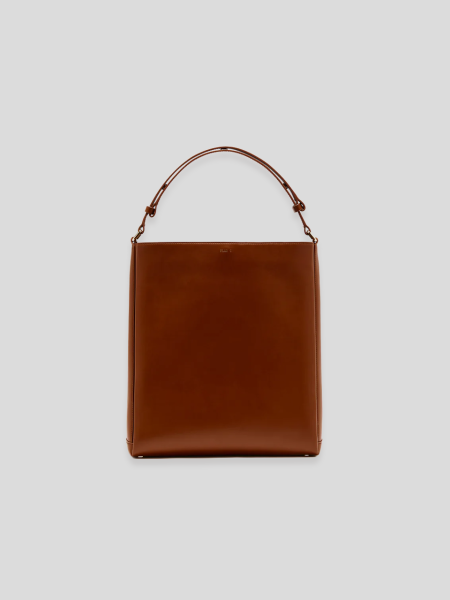 Toasted Folded Tote Bag - brown