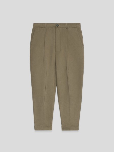 Carrot Corduroy Oversized Trousers - taupe