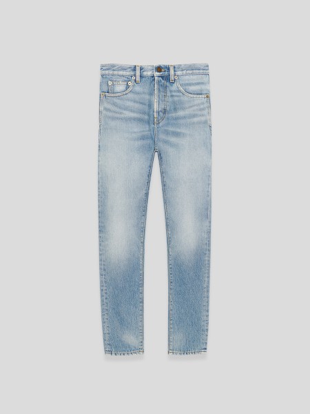 Dirty Sandy Blue Low-Rise Denim Jeans - blue
