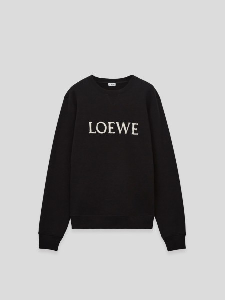 Embroidered LOEWE Sweatshirt - black
