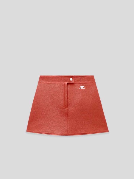 Reedition Vinyl Mini Skirt - red
