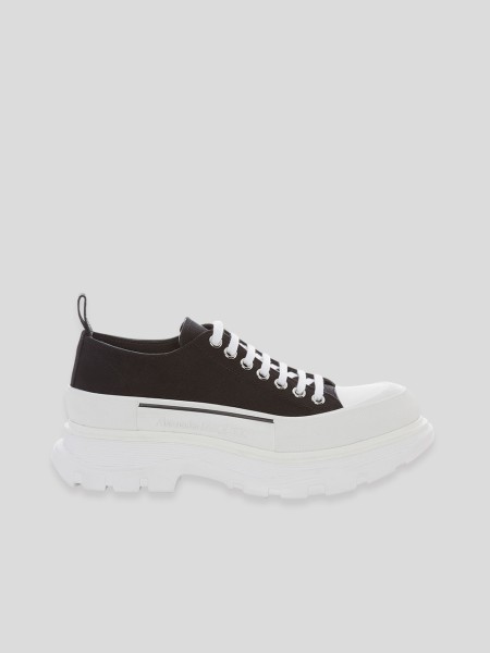 Tread Slick Lace Up Shoes - black white