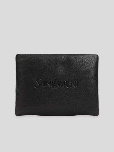 Leather Pillow Pouch - black