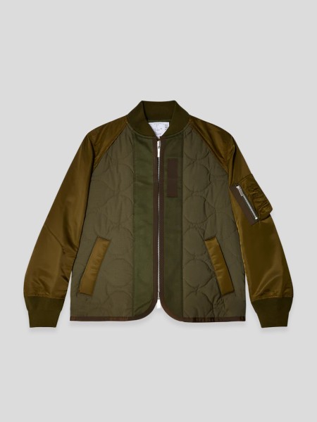 nylon Twill x Rip Stop Jacket - khaki