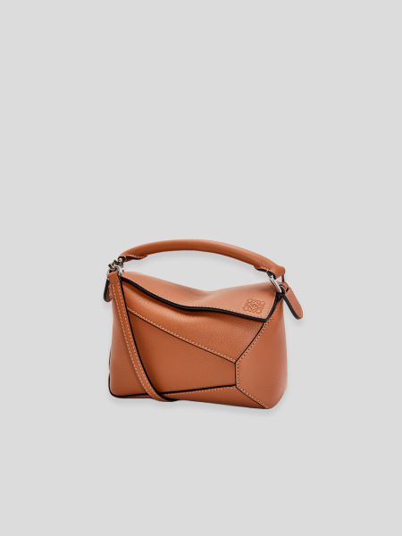 Puzzle Edge Mini Bag - tan