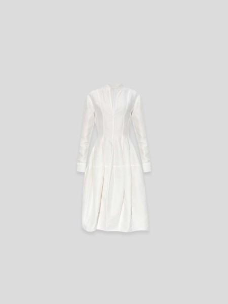 Viscose Linen Dress - white