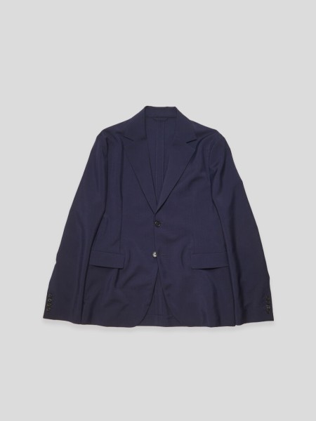 Single-Breasted Suit Jacket - dark blue