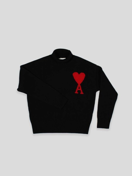 Sweater - black red